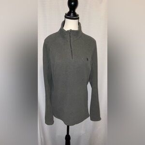 THE NORTH FACE gray fleece 1/4‎ zip sweater size Large